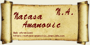 Nataša Amanović vizit kartica